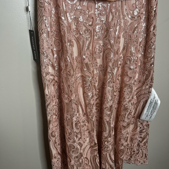 NWT Tadashi Shoji Bridal Kura Metallic A-Line Dress Blush Pink Fit Flare 18 - Picture 12 of 12